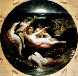 Diana ja hänen nymfinsä, 1850
