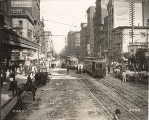 Market Street, itään osoitteesta 10, Philadelphia, 1907 tekijältä John Gibb Smith