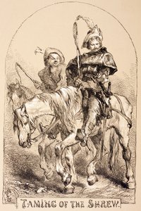 Kuvitus The Taming of the Shrew, "The Illustrated Library Shakespeare", julkaistu Lontoossa 1890 tekijältä John Gilbert