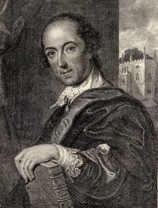 Horace Walpole, piirros Sir Edward Creasyn julkaisusta "Memoirs of Eminent Etonians", julkaistu Lontoossa 1876 tekijältä John Giles Eccardt