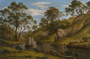 Dianan kylpylä, Van Diemens Land, 1837 tekijältä John Glover