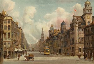 Liverpool: Dale Street, itään katsova (väri litho)