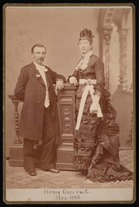 Henry Gassin muotokuva 1835-1884 ja vaimo Emma Dibble, marraskuu 1880. tekijältä John Goldin