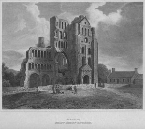 Kelso Abbey -kirkon rauniot, 1814