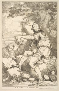 Banditti siirtyy virkaan viidestätoista Sir Joshua Reynolille omistetusta etsauksesta..., 8. joulukuuta 1778. tekijältä John Hamilton Mortimer