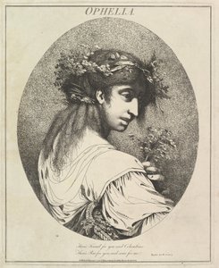 Ophelia kaksitoista hahmoa Shakespearesta, 20. toukokuuta 1775.