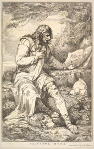 Salvator Rosa Sir Joshua Reynoldsille omistetusta viidestätoista etsauksesta, 8. joulukuuta 1778. tekijältä John Hamilton Mortimer