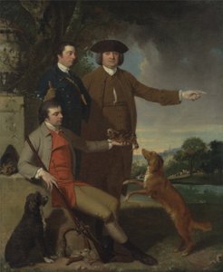 Omakuva isän ja veljen kanssa, n. 1760-62 (öljy kankaalle) tekijältä John Hamilton Mortimer