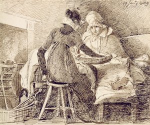 A Game of Backgammon, 19. tammikuuta 1809 (kynä ja muste paperille) tekijältä John Harden