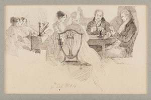 An Evenings Entertainment, 1804 (kynä ja muste paperille) tekijältä John Harden
