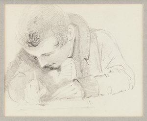 Mies kirjoittava, 1825 tekijältä John Harden