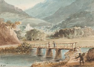 Old Miller Bridge, 1843 (wc paperilla) tekijältä John Harden