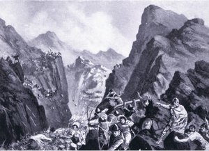Kreikan armeijan tuhoaminen, kuva Hutchinsonin kansakuntien historiasta VOL 4 c.1920-luku tekijältä John Harris Valda