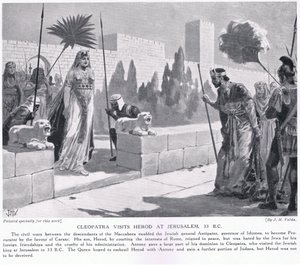 Kleopatra vierailee Herodeksen luona Jerusalemissa 33 eKr