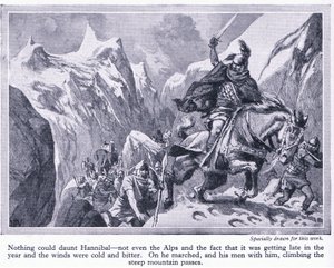 Kuinka Hannibal ylitti Alpit, n. 1950 tekijältä John Harris Valda