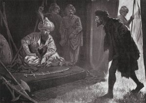 Kreikkalaisen kuvernöörin haastattelu Osmanin kanssa (litografia) tekijältä John Harris Valda