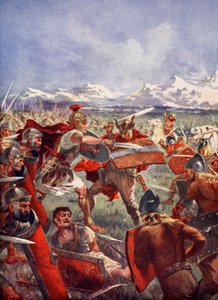Marcelluksen kaksintaistelu Virdumarusin kanssa (värinen lito) tekijältä John Harris Valda