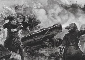 Konstantinopolin piiritys turkkilaisten toimesta (litografia) tekijältä John Harris Valda