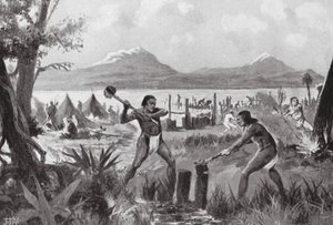 Meksikon kaupungin säätiö (litografia) tekijältä John Harris Valda