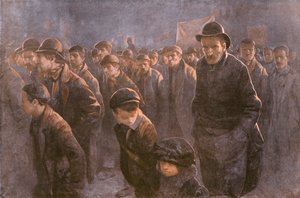 Työttömät (väri litho)
