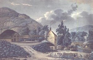 Coal Works - näkymä lähellä Neathia Glamorganshiressä, Etelä-Walesissa tekijältä John Hassell