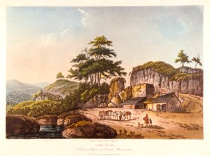 Kalkkiuunit. Näkymä Cliftonissa lähellä Bristolia, Gloucestershire, 1798.