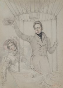 George Graham ja hänen vaimonsa, Margaret, Ilmapallon nousu, Lontoo, 1823