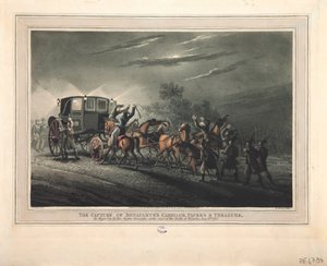Majuri Von Kellerin Bonaparten vaunun, papereiden ja aarteiden vangitseminen, 1816 tekijältä John Heaviside Clark