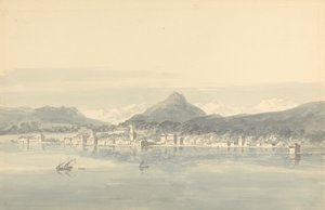 Kaupunki Genevejärven rannalla
