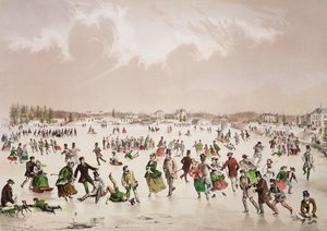 Jamaica Pond, West Roxbury, Mass., n. 1859 (värilitografia)