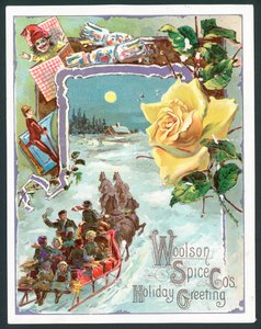 Woolson Spice Companyn joulukortti (kromoliitti)