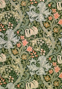 Golden Lily tapetti, jonka suunnitteli John Henry Dearle (1860-1932) Morris and Companylle, 1897