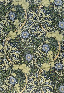 Merilevätapetti, jonka on suunnitellut John Henry Dearle (1860-1932) Morris and Companylle, 1901