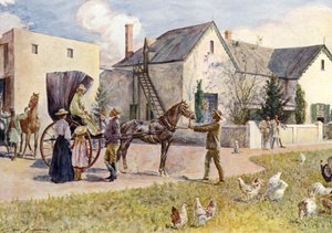 Eteläafrikkalainen maatila (väri litho)