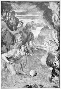"Beowulf löytää Ascheren pään", 1910.