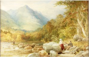 Gate Crag, Borrowdale (akvarelli paperille)