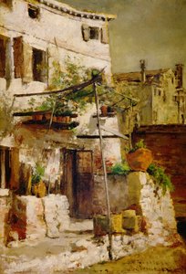 Venetsialainen kohtaus, 1877 tekijältä John Henry Twachtman
