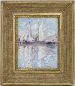 Kuivauspurjeet, n. 1900 tekijältä John Henry Twachtman