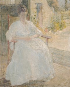 Hahmo auringonvalossa (taiteilijan vaimo) tekijältä John Henry Twachtman