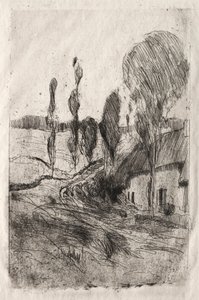 Ranskalainen maisema, n. 1884-89. tekijältä John Henry Twachtman