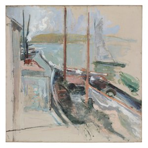 Satamanäkymä tekijältä John Henry Twachtman