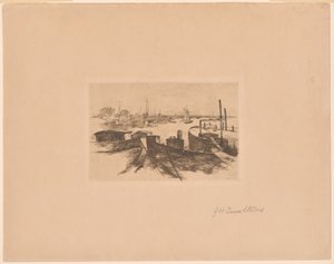 Satama proomuineen tekijältä John Henry Twachtman