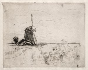 Mylly ja rikkaruohot, Hollanti tekijältä John Henry Twachtman