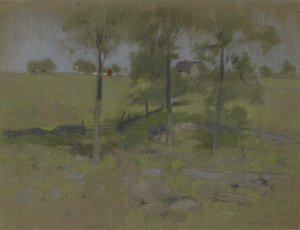 Kolme puuta, n. 1888-1895 tekijältä John Henry Twachtman