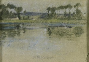 Puut joen toisella puolella tekijältä John Henry Twachtman