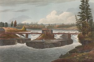 Glens Falls nro 6 Hudson River Portfoliossa, 1822.