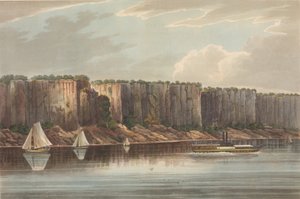 The Palisades nro 19 Hudson River Portfoliossa, 1823-24. tekijältä John Hill