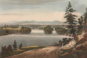 Näkymä Hudson River Portfolion Sandy Hillin nro 7 lähellä, 1822-23. tekijältä John Hill