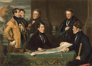 Konsultaatio ennen lentomatkaa Lontoosta Wellburgiin Nassaussa 7. marraskuuta 1836, pub. 1843 tekijältä John Hollins