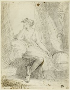 Istuva nainen tekijältä John Hoppner